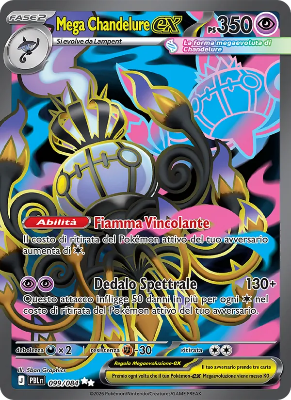 Mega Chandelure-ex (Buio Pesto #099/84)