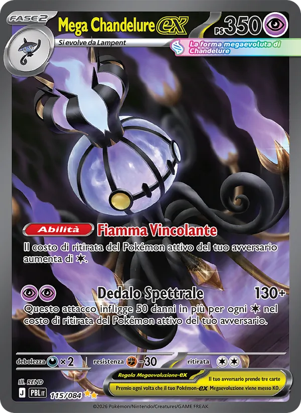 Mega Chandelure-ex (Pitch Black #115/84)