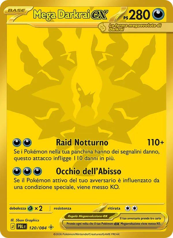 Mega Darkrai-ex (Buio Pesto #120/84)