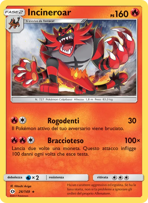 Incineroar (Sole e Luna #26/149)