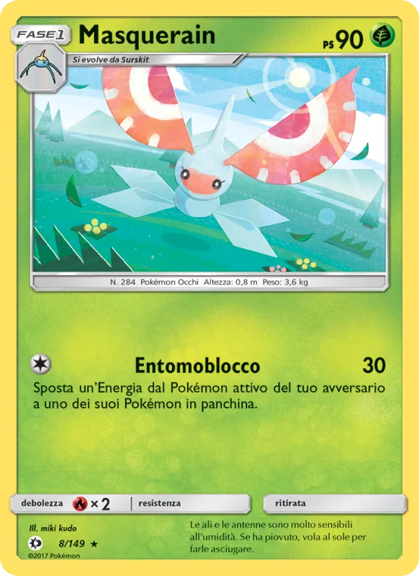 Masquerain (Sun & Moon #8/149)