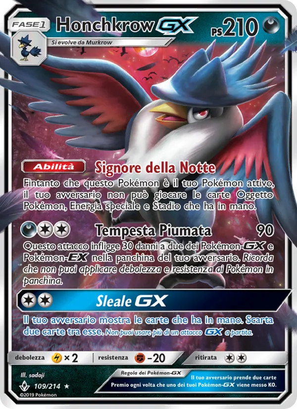 Honchkrow GX (Unbroken Bonds #109/214)