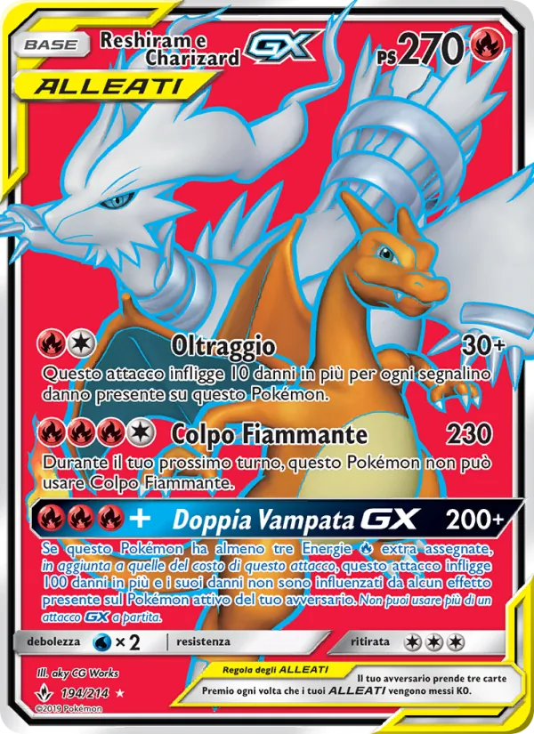 Reshiram e Charizard GX (Legami Inossidabili #194/214)