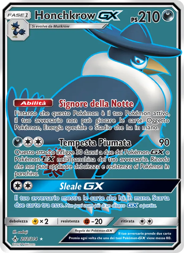 Honchkrow GX (Unbroken Bonds #202/214)