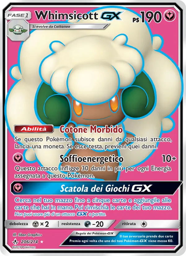 Whimsicott GX (Legami Inossidabili #206/214)