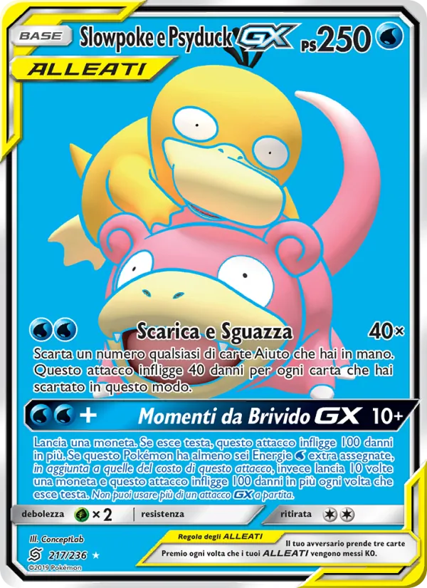 Slowpoke e Psyduck GX (Sintonia Mentale #217/236)
