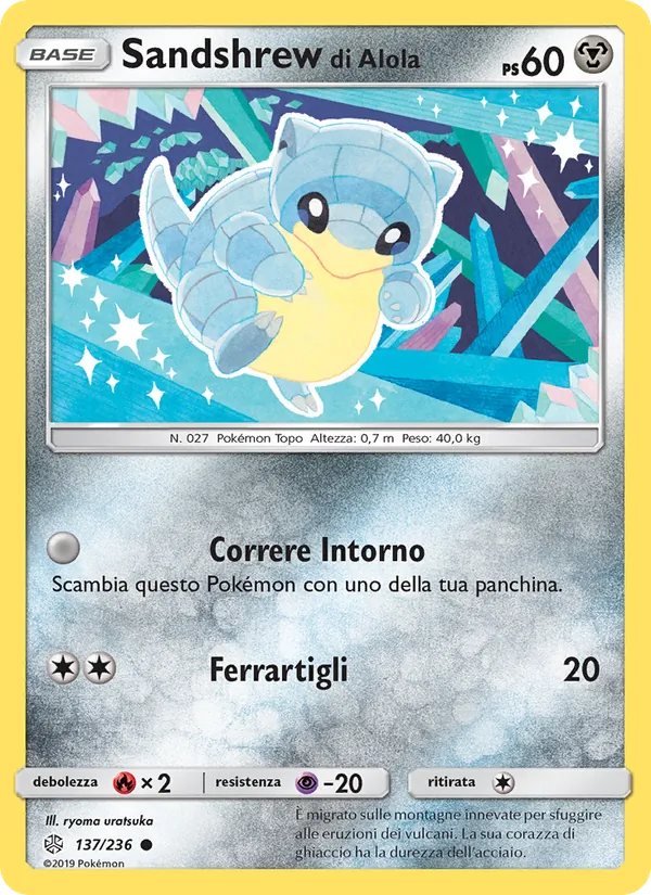 Sandshrew di Alola (Eclissi Cosmica #137/236)