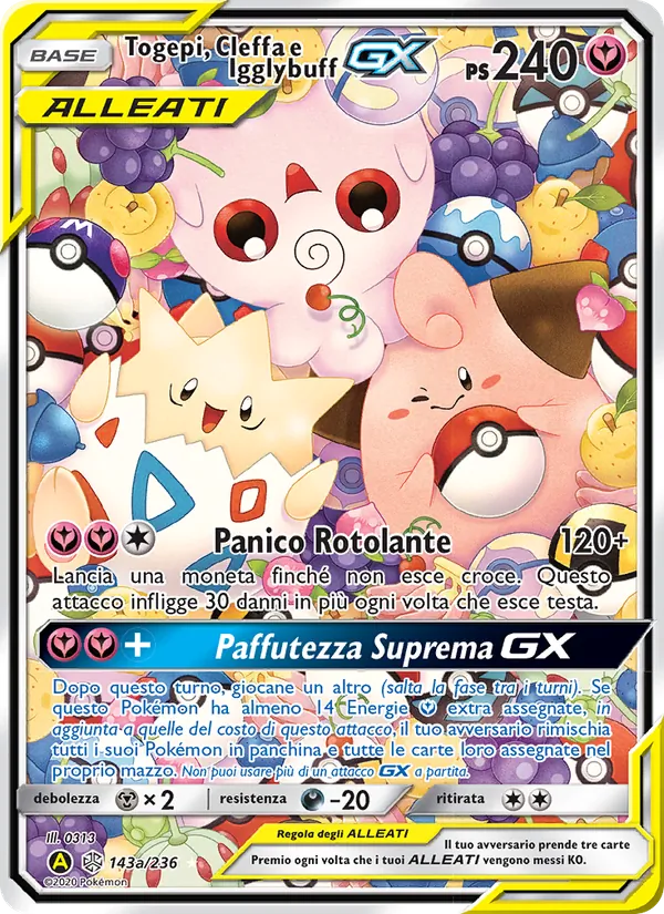 Togepi, Cleffa e Igglybuff GX (Cosmic Eclipse #143/236)
