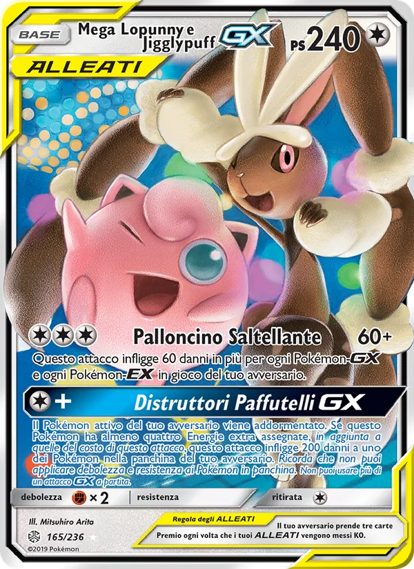 Mega Lopunny e Jigglypuff GX (Eclissi Cosmica #165/236)