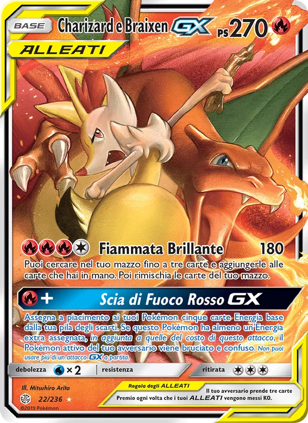 Charizard e Braixen GX (Eclissi Cosmica #22/236)