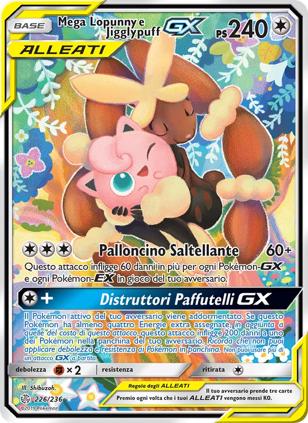 Mega Lopunny e Jigglypuff GX (Eclissi Cosmica #226/236)
