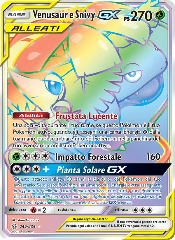 Venusaur e Snivy GX (Eclissi Cosmica #249/236)