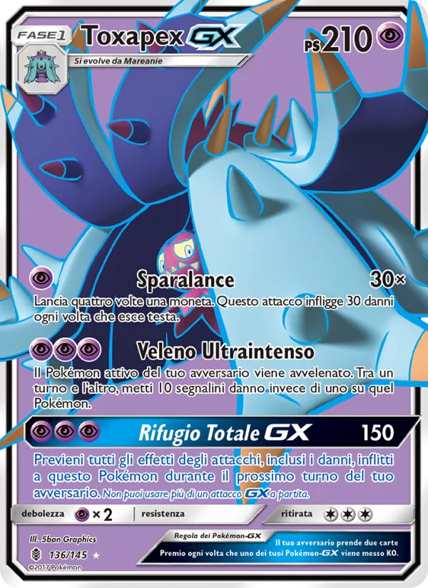 Toxapex GX (Guardiani Nascenti #136/145)