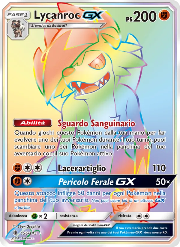 Lycanroc GX (Guardiani Nascenti #156/145)