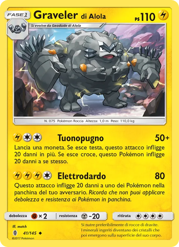 Graveler di Alola (Guardiani Nascenti #41/145)
