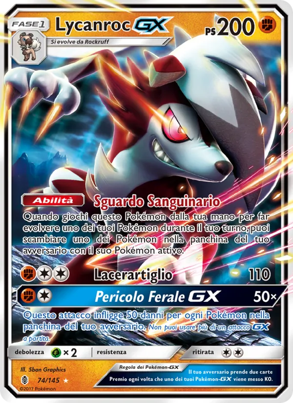 Lycanroc GX (Guardiani Nascenti #74/145)