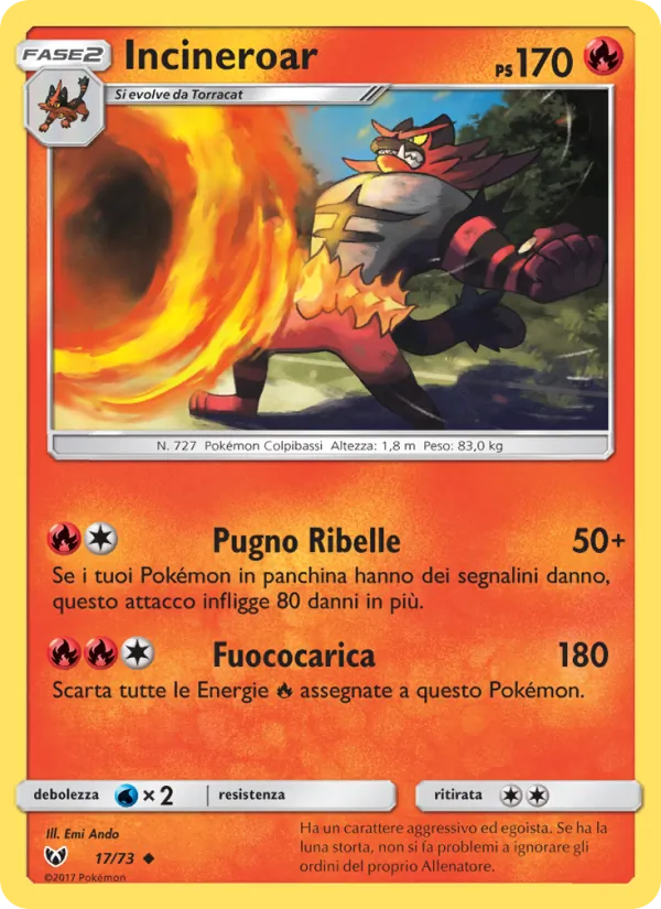 Incineroar (Leggende Iridescenti #17/73)