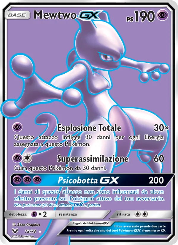 Mewtwo GX (Leggende Iridescenti #72/73)