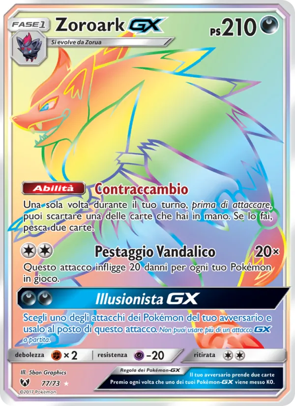 Zoroark GX (Leggende Iridescenti #77/73)