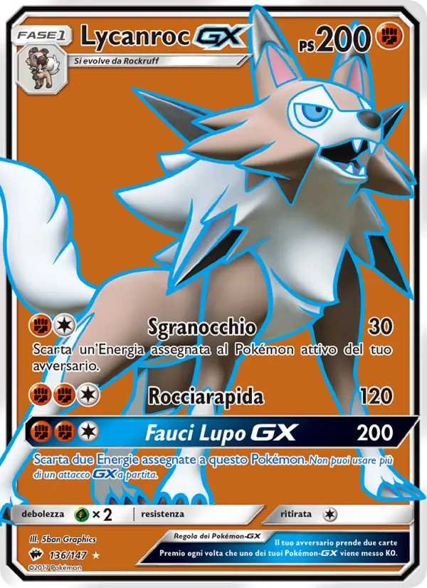 Lycanroc GX (Ombre Infuocate #136/147)