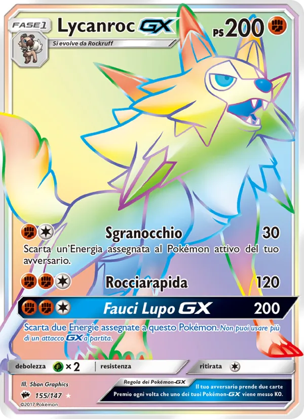 Lycanroc GX (Ombre Infuocate #155/147)
