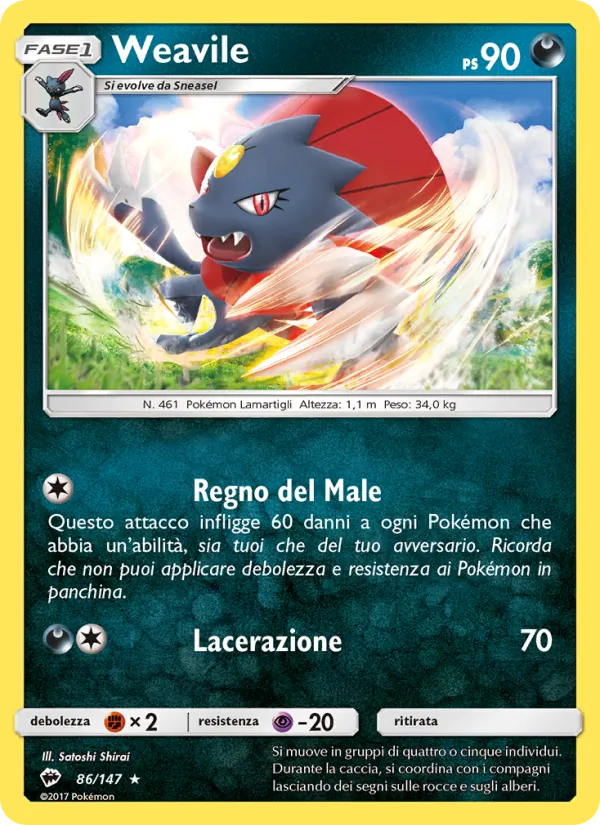 Weavile (Burning Shadows #86/147)