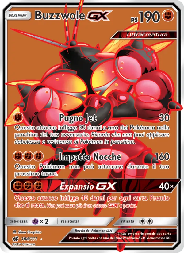 Buzzwole GX (Invasione Scarlatta #104/111)