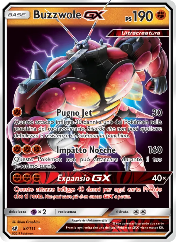 Buzzwole GX (Invasione Scarlatta #57/111)