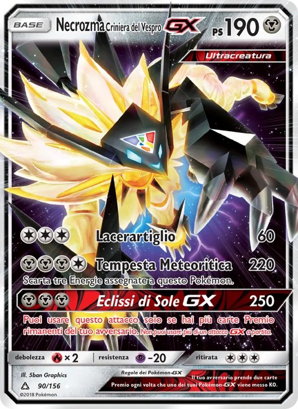 Necrozma Criniera del Vespro GX (Ultraprisma #90/156)