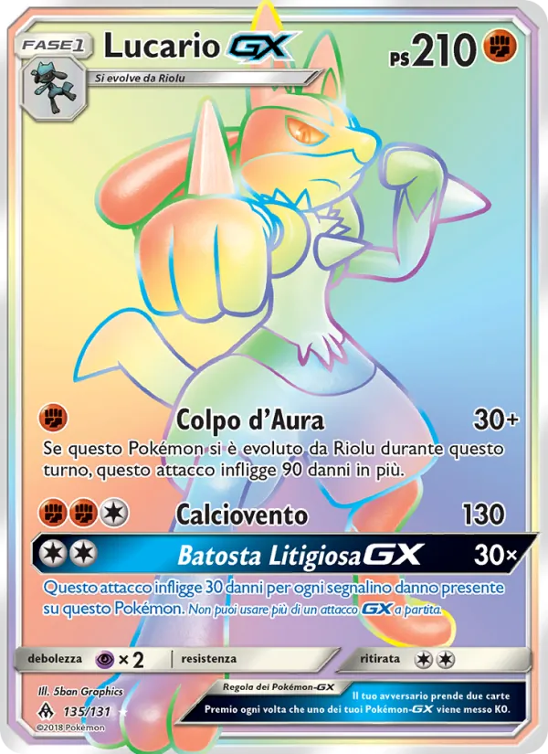 Lucario GX (Apocalisse Di Luce #135/131)
