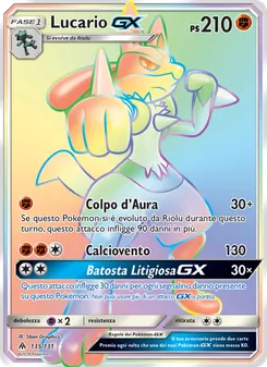 Lucario GX (Apocalisse Di Luce #135/131)