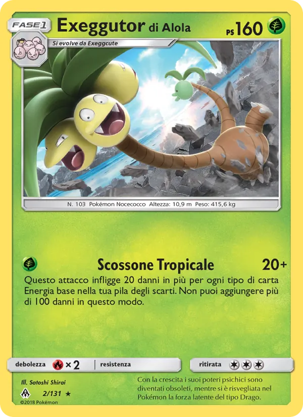 Exeggutor di Alola (Apocalisse Di Luce #2/131)