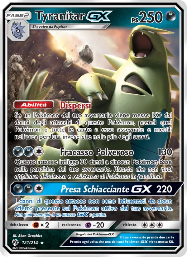 Tyranitar GX (Tuoni Perduti #121/214)