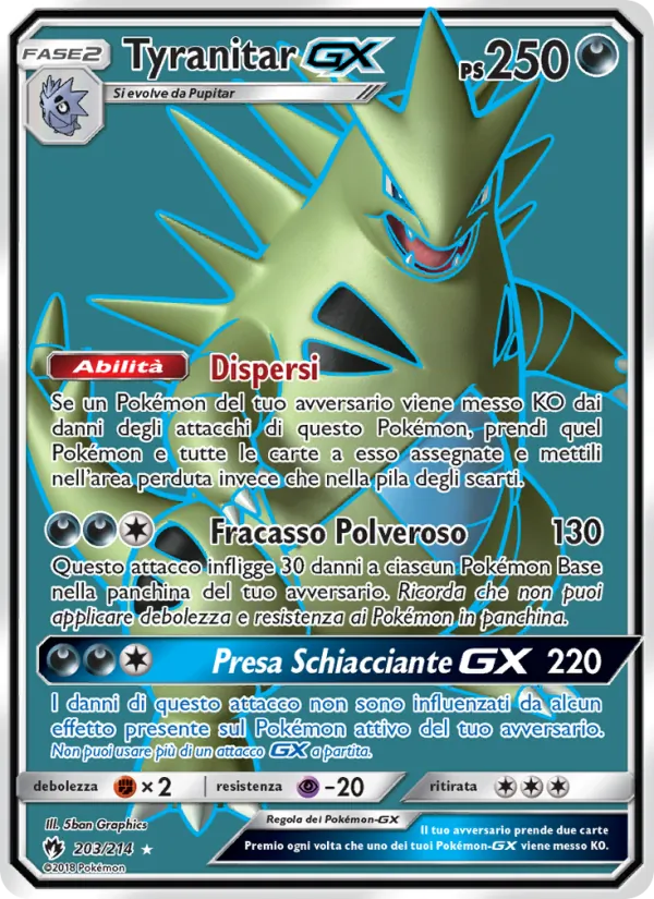 Tyranitar GX (Tuoni Perduti #203/214)