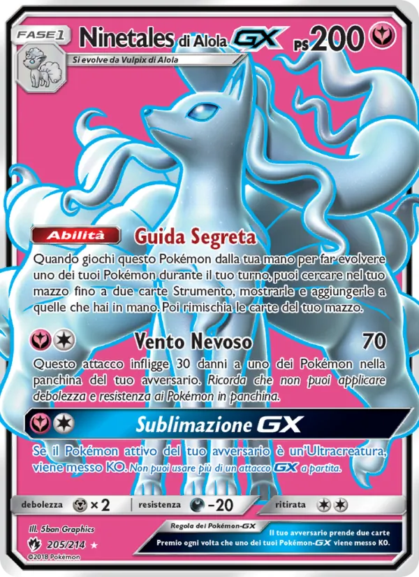 Ninetales di Alola GX (Tuoni Perduti #205/214)
