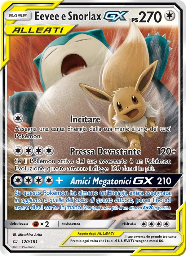 Eevee e Snorlax GX (Team Up #120/181)