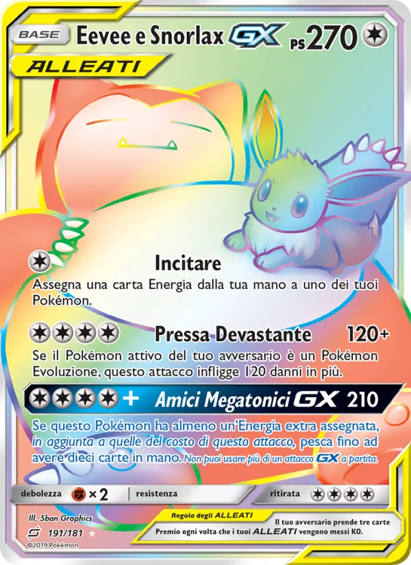 Eevee e Snorlax GX (Gioco di Squadra #191/181)