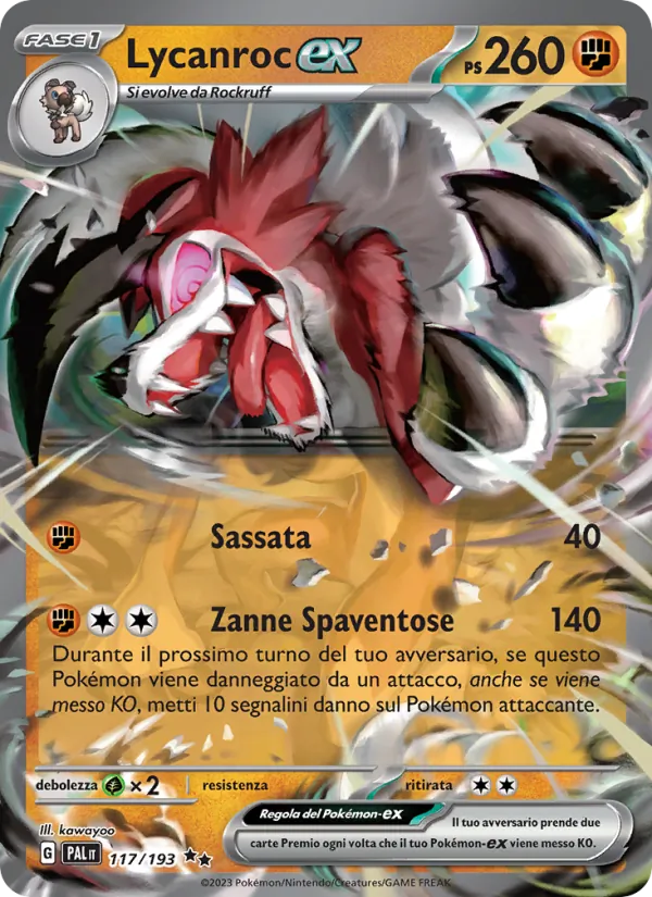 Lycanroc-ex (Evoluzioni a Paldea #117/193)