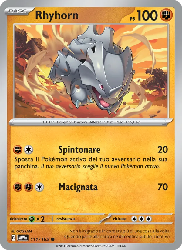 Rhyhorn (151 #111/165)