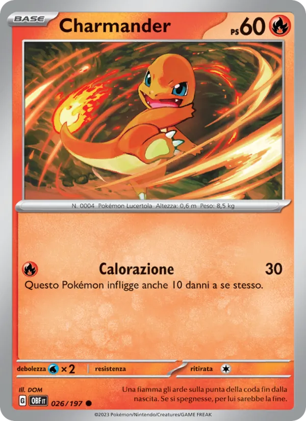Charmander (Ossidiana Infuocata #026/197)