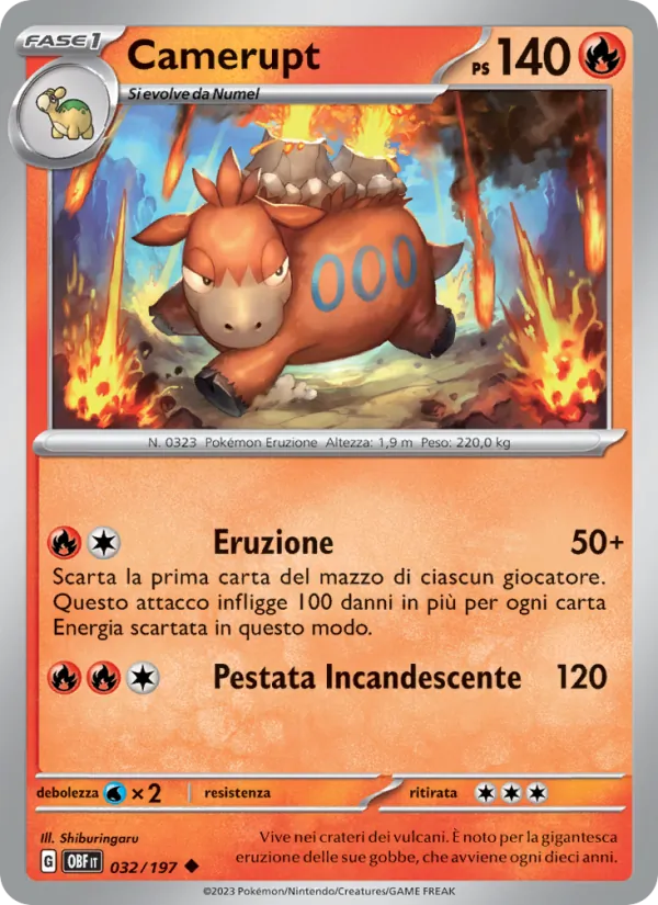 Camerupt (Ossidiana Infuocata #032/197)
