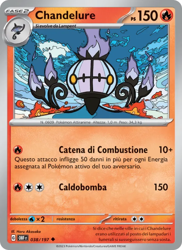 Chandelure (Ossidiana Infuocata #038/197)