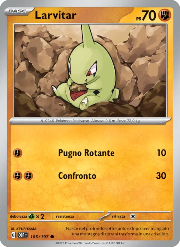 Larvitar (Ossidiana Infuocata #105/197)