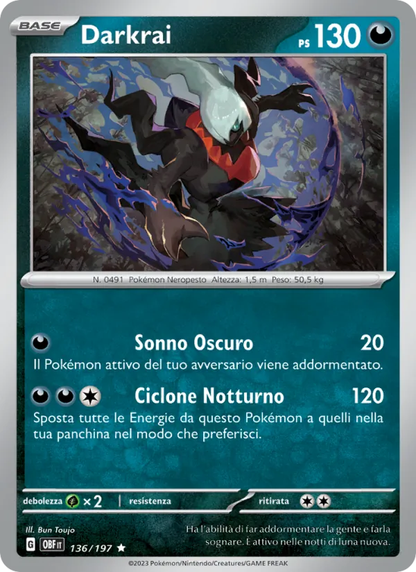 Darkrai (Ossidiana Infuocata #136/197)