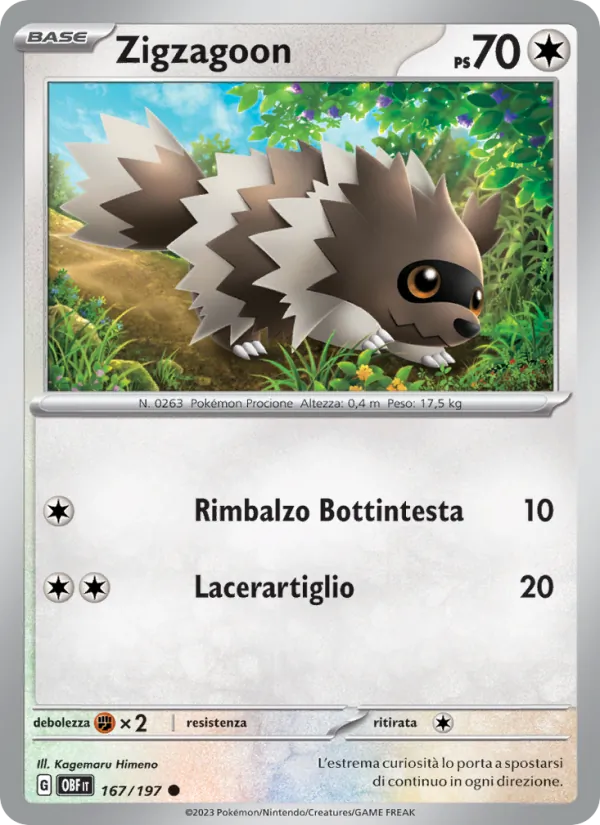 Zigzagoon (Obsidian Flames #167/197)