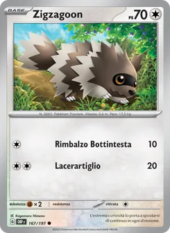 Zigzagoon (Ossidiana Infuocata #167/197)