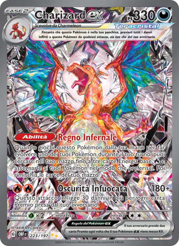 Charizard-ex (Ossidiana Infuocata #223/197)