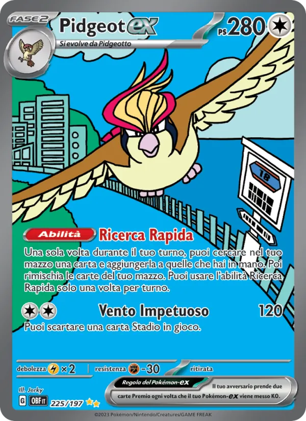Pidgeot-ex (Ossidiana Infuocata #225/197)