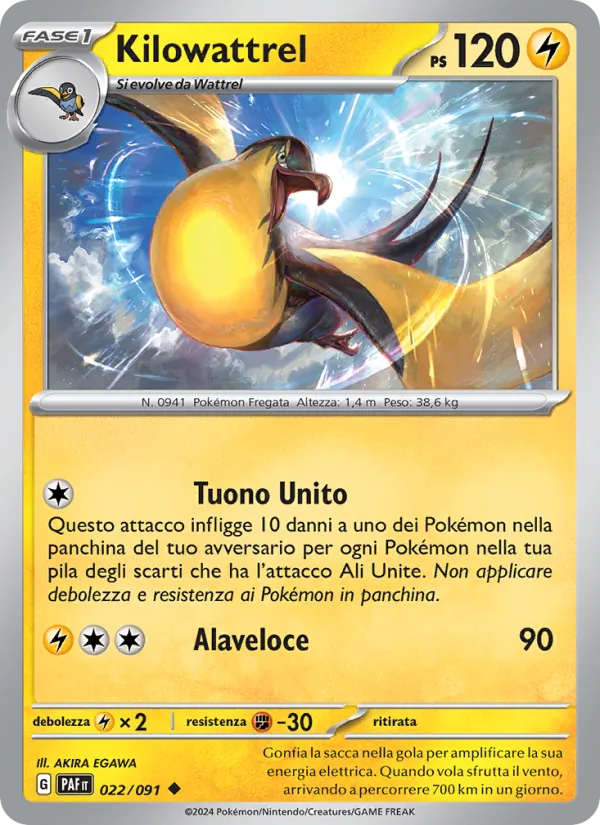 Kilowattrel (Destino di Paldea #022/91)