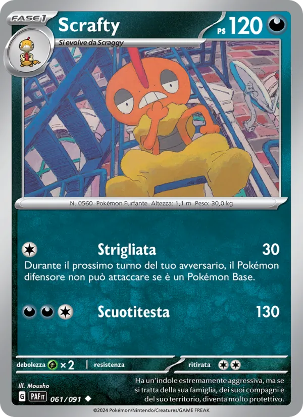Scrafty (Destino di Paldea #061/91)